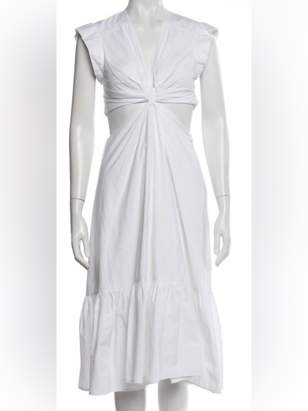 A.L.C. Alexandria Cutout Dress in White small tear
